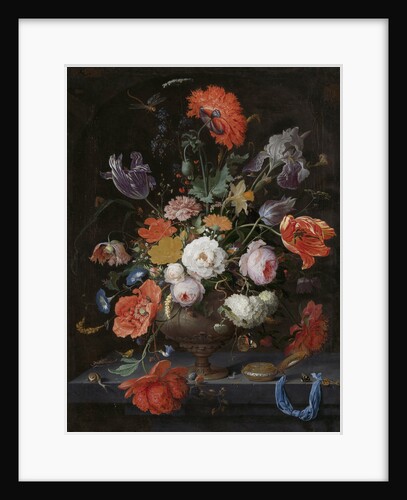 Still Life with Flowers and a Watch by Abraham Mignon