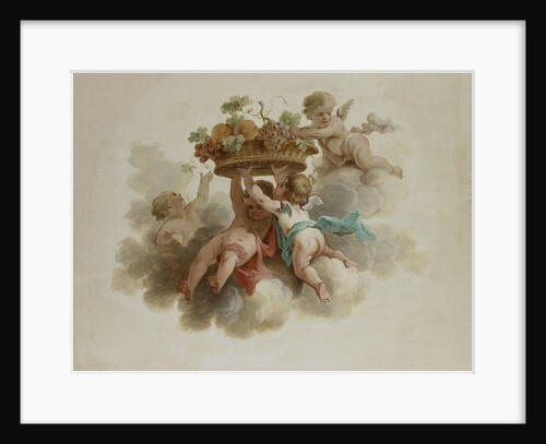 Four Putti Carrying a Fruit Basket by Anonymous