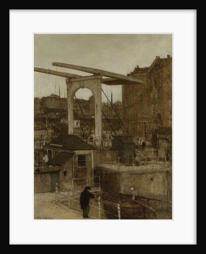 The Nieuwe Haarlemse Sluis on the Singel, Known as ‘Souvenir d’Amsterdam’, The Netherlands by Matthijs Maris