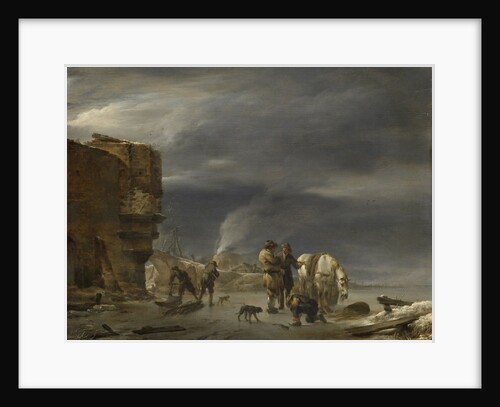 Winter Landscape near a Town by Nicolaes Pietersz. Berchem