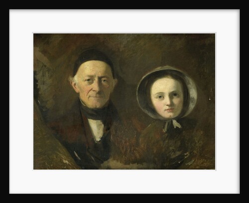 Portrait of Johann Joseph Hermann, the Artist's Father-in-Law, with his Grandchild Ida Schwartze, the Artist's oldest Daughter by Johann Georg Schwartze