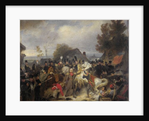 Replacement of the injured Horse of the Prince of Orange, later King William II, during the Battle at Boutersem, 12 August 1831 by Cornelis Kruseman