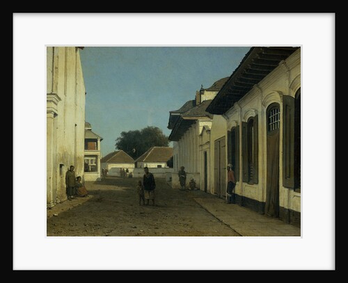 A street in the old part of Batavia Jakarta Indonesia by Jan Weissenbruch