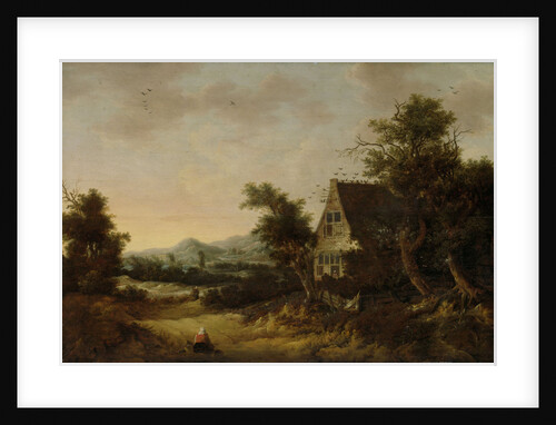 Hilly Landscape with Peasant Cottage by Cornelis van Zwieten