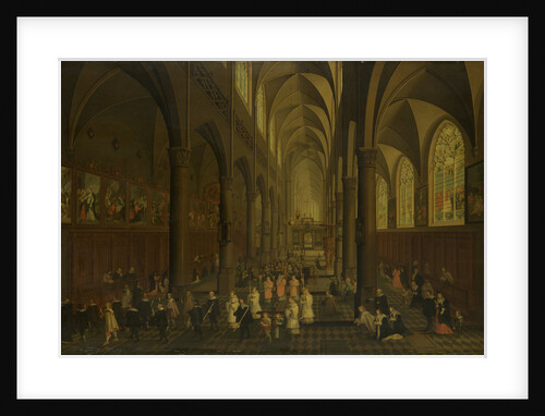 The interior of the Dominican church in Antwerp Belgium by Pieter Neefs I