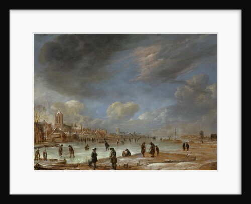 River view in the winter by Aert van der Neer
