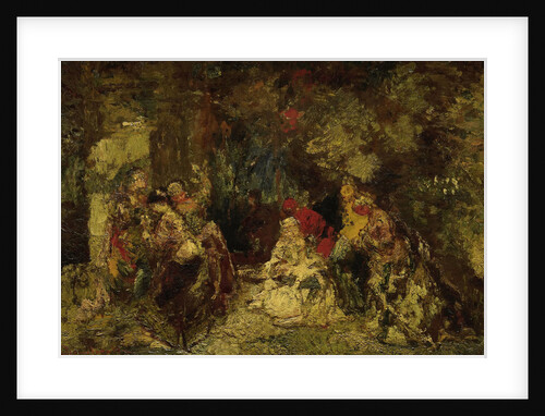 Women in a forest by Adolphe Joseph Thomas Monticelli