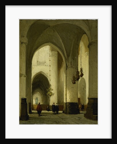 Interior of the Great or St. Bavo Church in Haarlem, The Netherlands by Johannes Bosboom