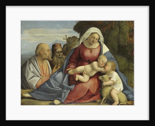 Virgin and Child with young John the Baptist, Saints Peter and Antony Abbot by Anonymous
