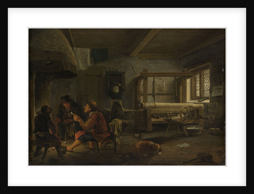 A Weaver's Workshop by Johannes Dircksz. van Oudenrogge