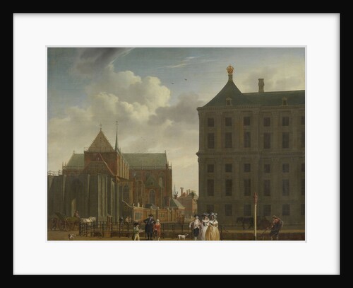 The Nieuwe Kerk and the Town Hall on the Dam in Amsterdam, The Netherlands by Isaac Ouwater
