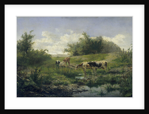 Cows in a Puddle by Gerard Bilders