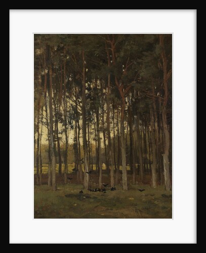 Forest scene by Théophile de Bock