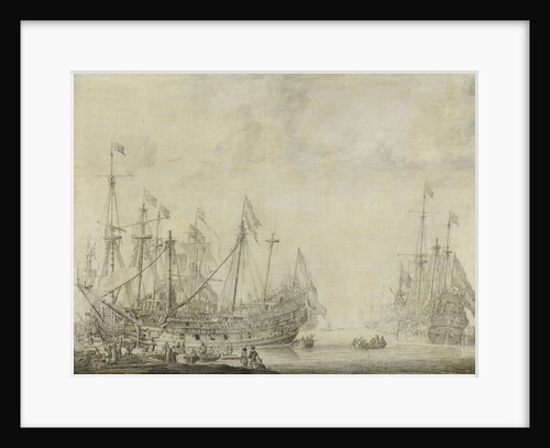 Ships after the Battle by Willem van de Velde I
