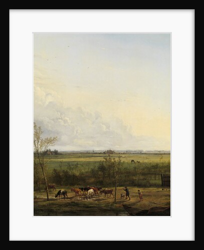 Distant View of the Meadows at ’s-Graveland, The Netherlands by Pieter Gerardus van Os