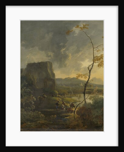 Italian landscape with ancient tempietto, Italy by Adam Pijnacker