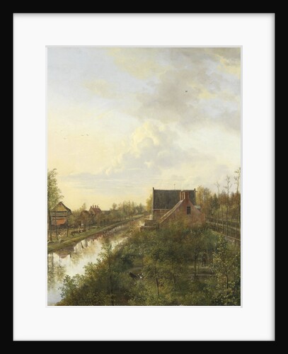 The Canal at ’s-Graveland, The Netherlands by Pieter Gerardus van Os