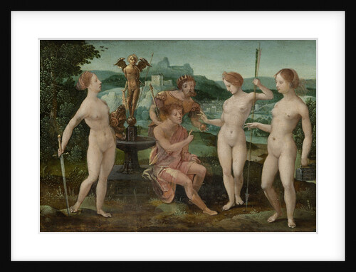 Judgment of Paris by Circle of Master of the Female Half Figures