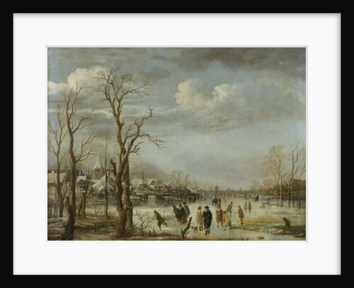 River view in the winter by Aert van der Neer