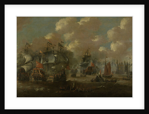 Naval Battle in the Sound near Elsinore (Helsingnør) between the Dutch and Swedish Fleets, 8 November 1658 by Peter van de Velde