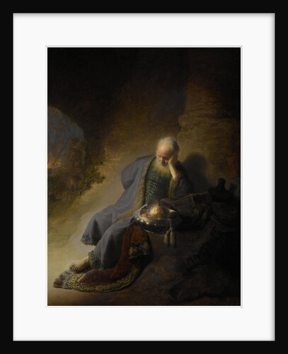 Jeremiah Lamenting the Destruction of Jerusalem by Rembrandt Harmensz. van Rijn