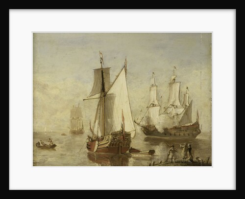 Speeljacht (Pleasure Yacht) and Warship by Anonymous