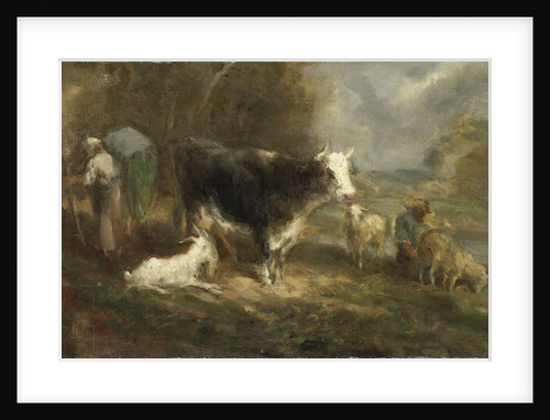 Farmyard with Cattle by Eugène Fromentin-Dupeux