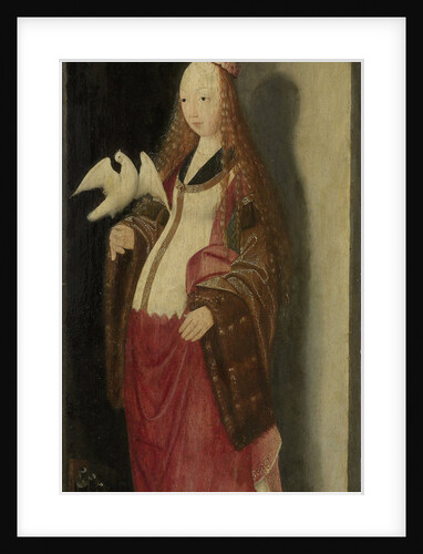 Saint Cecilia, right wing of a triptych by Master of the Brunswick Diptych