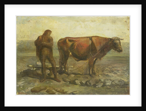 Ploughing farmer by Willem van Konijnenburg
