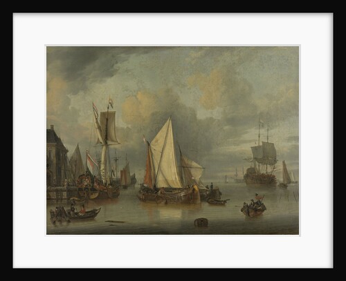 A Calm Ships in the Harbor by Calm Weather by Jan Claesz. Rietschoof