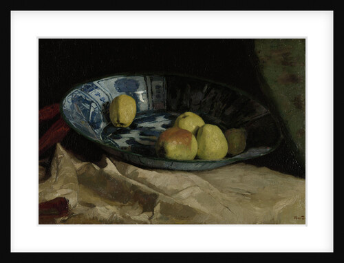 Still Life with Apples in a Delft Blue Bowl by Willem de Zwart
