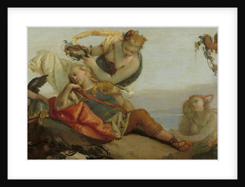 The Sleeping Rinaldo Crowned with Flowers by Armida (formerly entitled Sleeping Mars) by Francesco Zugno