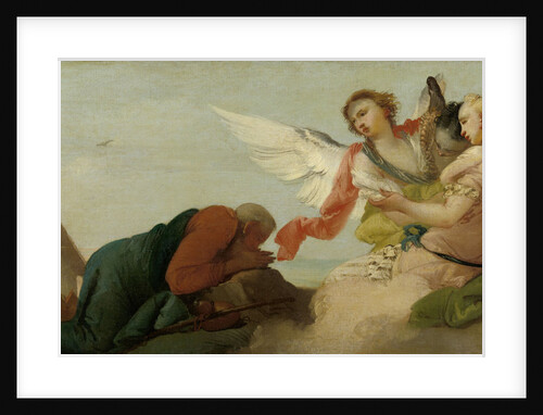Abraham with the three Angels by Francesco Zugno
