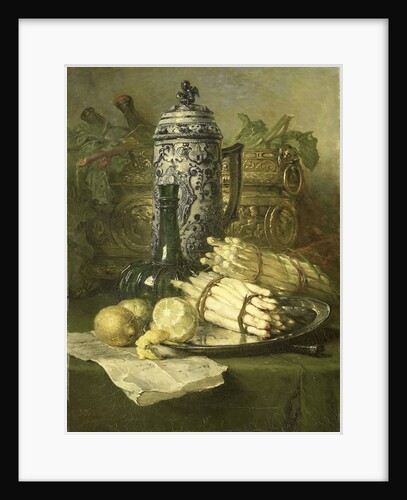Still life with jug of stoneware by Maria Vos