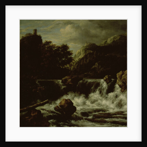 Mountainous Landscape with Waterfall by Jacob Isaacksz. van Ruisdael