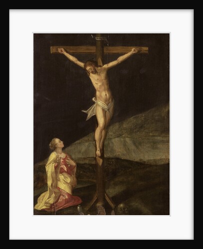 Mary Magdalene at the foot of the cross by Anonymous