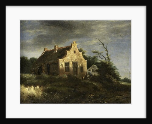 Farm in a wooded dune landscape by School of Jacob Isaacksz. van Ruisdael