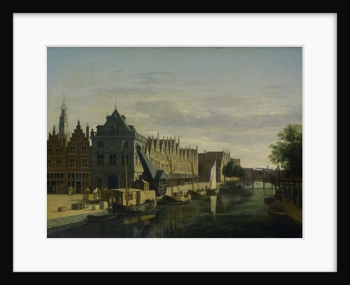 The Weigh House and the Crane on the Spaarne in Harlem by Gerrit Adriaensz. Berckheyde