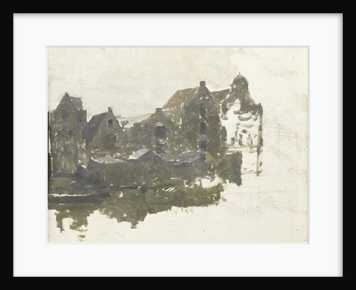 Warehouses on the Teertuinen on Prinseneiland Amsterdam, The Netherlands by George Hendrik Breitner