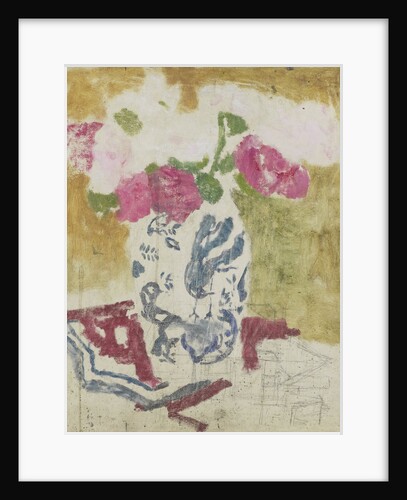 Vase with rose flowers by George Hendrik Breitner