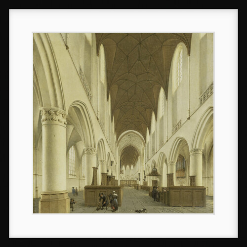 The interior of Saint Bavo's Church in Haarlem, The Netherlands by Isaak van Nickelen