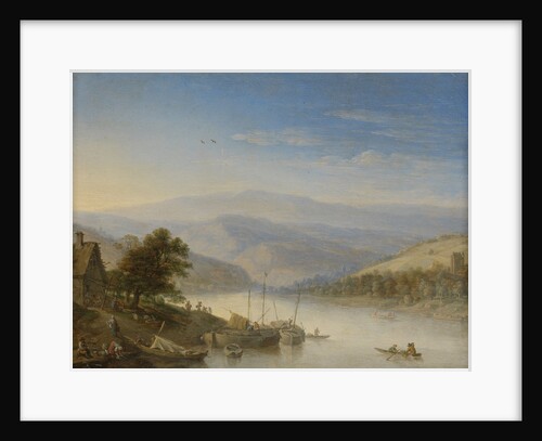 View of the Rhine near Andernach, Germany by Herman Saftleven