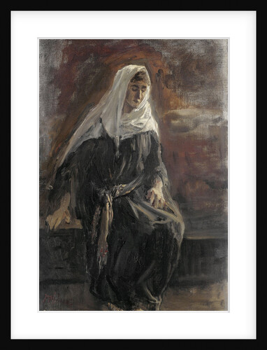 Sitting woman, Michal by Jozef Israëls