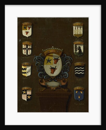 Coat of Arms of Sara van Os, Wife of Jan van Reyersbergh with its eight quarterings by Anonymous