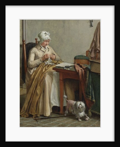 Interior with Woman Sewing by Wybrand Hendriks