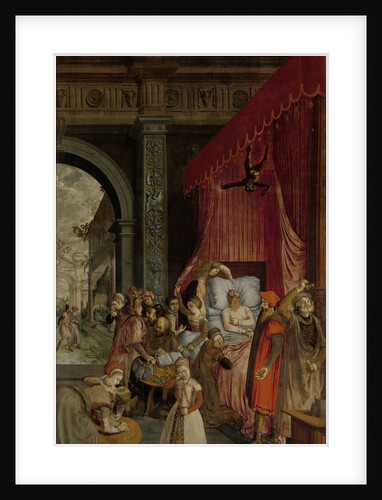 Deathbed of the Rich Man, with a Devil Descending to Retrieve the Deceased's Soul by Anonymous