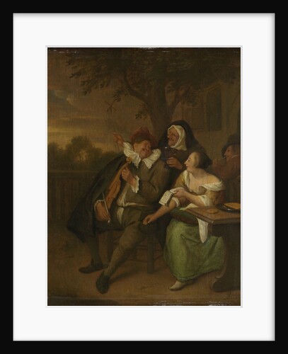 Man with a fiddle in bad company by Jan Havicksz. Steen