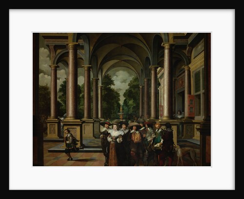 A Gallery. One of a seven-part room decoration by Dirck van Delen