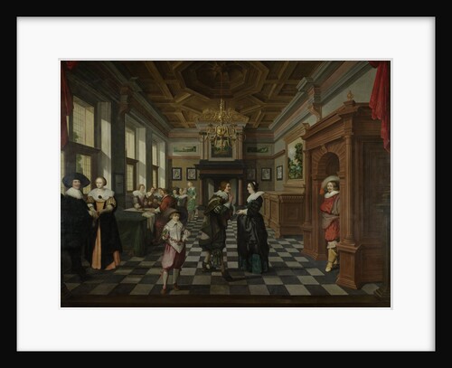 An Interior, One of a seven-part room decoration by Dirck van Delen