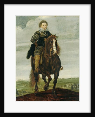 Portrait of Prince Frederick Henry on horseback by Pauwels van Hillegaert